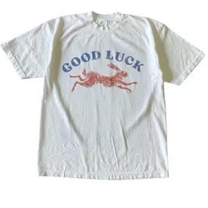 Vintage Style Lucky Rabbit Graphic T-Shirt, Gift For Women and Man Unisex Womenswear Streetwear Top