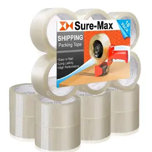 18 Rolls Carton Sealing Clear Packing Tape Box Shipping - 2 mil 2" x 55 Yards