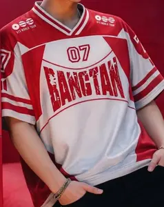 07 Bangt3n V Neck Mesh Football Jersey, Concert Outfit Jersey