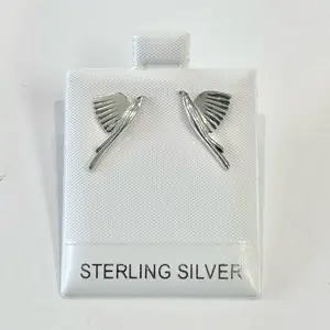 Sterling Silver 925 Flying Bird Stud Earrings