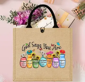 Inspirational Tote Bag with Bible Verses