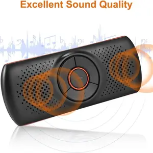 Bluetooth-compatible Handsfree Speakerphone for Cell Phone, Wireless Car Kit Music Player Adapter, Portable Bluetooth-compatible Speaker for Home Sport Outdoor