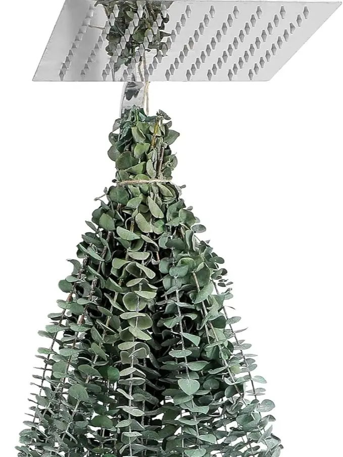 12 Pcs Eucalyptus for Shower Hanging 17" Real Eucalyptus Stems 100% Made from Fresh Eucalyptus Leaves , Dried Eucalyptus Stems Used for Wedding Decor Home Decor Farmhouse Decor