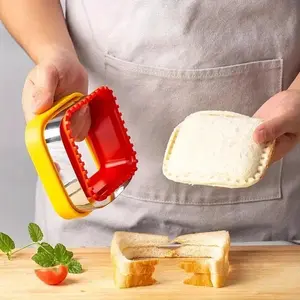 Stainless Steel Sandwich Cutter, Dinosaur-Shaped Bread Mold, Cartoon Heart-Shaped Cookie Mold, Toast and Fruit Cutter, Kitchen Tool