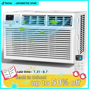 【Back to School】Antarctic Star Window Air Conditioner 12000 BTU to 400 Sq. Ft. —6 Modes 24H Timer Low Noise Quiet Operation Energy-saving Full Window View Remote Control White