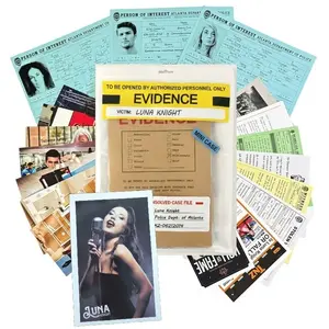 Luna Knight Murder Mystery Party Game, Unsolved Cases Evidence Detective Kit, Suitable for Ages 14+, Perfect for Friend Gatherings, Parties, Halloween, Christmas