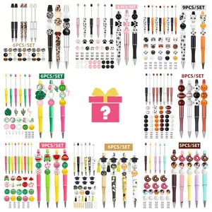 Back to School DIY Craft Bead Pen Kit - Surprise Blind Box, Beads &Pens, Beaded Pens, Creative Gift for Students, Office Workers, Craft Lovers, Party Birthday Supplies, Stationery Supplies