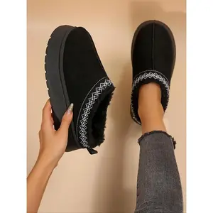 Winter New Fashion Velvet Warm Thick Sole Backless Open Toe Wool Half Slippers Indoor for Women, Casual Comfort Footwear for Fall & Winter,Gifts For Women(Sheets)