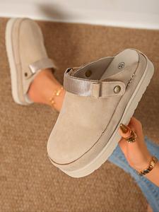 women's casual mules with adjustable strap, comfortable insole, non-slip sole walking shoes, ideal for indoor & outdoor use, all seasons