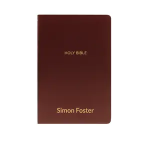 Custom NKJV Burgundy Standard Size Personalized Holy Bible Small Print - tiktok
