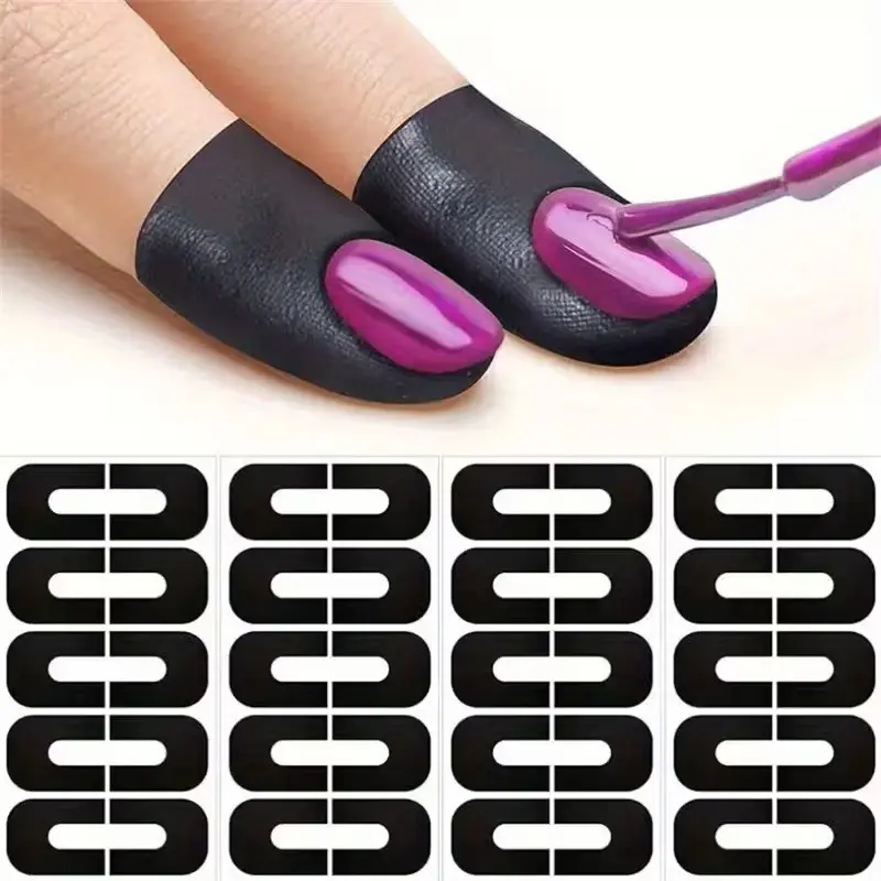 30pcs U-Shape Nail Protection Film, Odorless Latex Nail Guard, Anti-Dirt Manicure, Flexible Manicure Art Tool, Professional Manicure Accessories