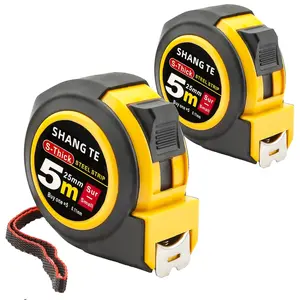 2 Packs Measuring Tape Retractable 16 ft, Steel Tape Measure, 16-Foot Basics Self-Locking Measurement Auto Lock Tape Rule Imperial/Metric Tape Measure for  Measurements Handicraftsman