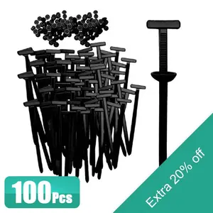 50Pcs Nylon Universal Cable Tie Buckle, Heavy Duty Self-Locking Nylon Zip Ties Holder, Multipurpose Plastic Cable Ties Tool for Car Daily Repair