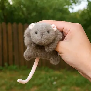 JIAJCHUF Cute Mini Rat Plush - Gray - White Stuffed Animal Toy, Cuddly Stuffed Animal, Adorable Rodent Plushie, Kawaii Small Animal Pillow, Unique Gift for Animal Lovers