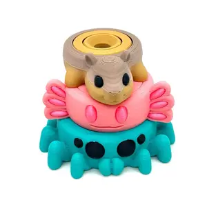 Gyro Spinning Creatures - 3D Printed Fidgets Fun Cute Animals for Stress Relief