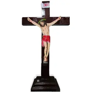 Cristo Poliester 28" Inches Tall With Base 25638-28 Brand New (Cruz de Madera Compresada y Resina) Jesus Religious Decor Crucifix Crucifijo para altar Cross gift