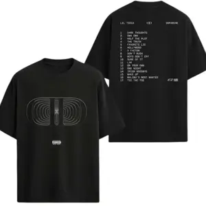 Lil Tecca Dopamine Album Cover Tee - Unisex Graphic T-shirt with Tracklist Design, Perfect for Music Lovers, 2 Sides for a Stylish Statement