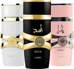 Lattafa 3-Piece Perfume Set – Yara, Yara Moi & Asad – 100ml (3.4oz) Each Floral Fragrance