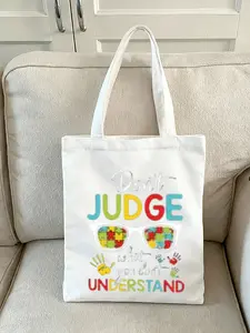 Casual Autism Awareness Women's Shoulder Bags Large capacity,perfect for shopping,travel,and everyday use; a perfect gift choice.