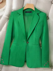 Women's Casual Loose-Fitting Suit Jacket, Elegant Chic Fashionable High-End Look, Perfect Fit for Short Stature, Versatile Outerwear for 2026