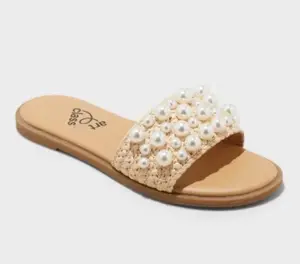 Girls Heather Pearl Comfort Footbed Slide Sandals Art Class͐  - SIZE 5