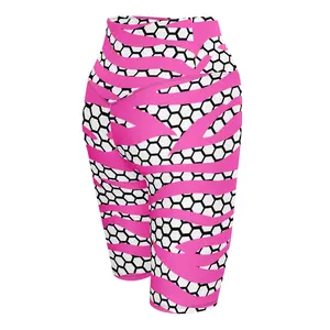 Zebra Net Biker Shorts - Pink