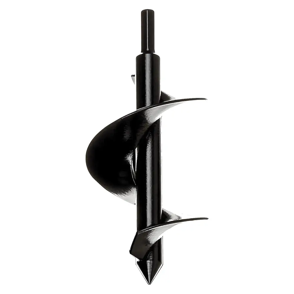 Power Planter Black 3"x7" Steel Shaft Auger Bit, Hex Drive, Cordless Garden Drill Accessory for Bulb Planting, Clay Soil, Ideal for DIY Property Owners, Cordless Drill, 3" X 7", Effective Against Hard Soil, Auger Drill Attachment Post Hole Diggers