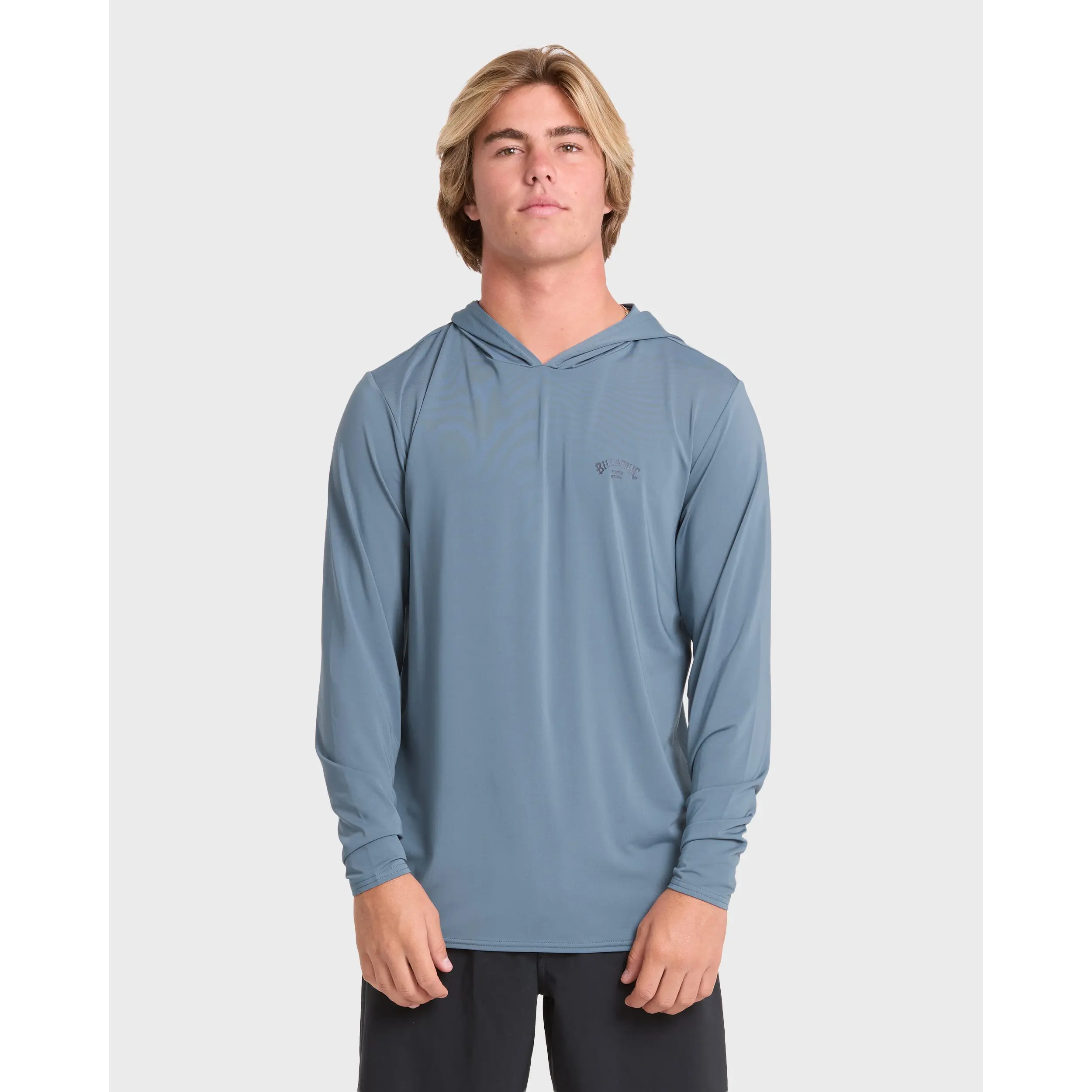 Arch Mesh Hooded Long Sleeve Surf Tee - China Blue Arch Mesh Hooded Long Sleeve Surf Tee - China Blue