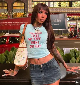 Y2k Baby Tee, You Used To Be My Type Slogan Shirt, Gen Z Streetwear
