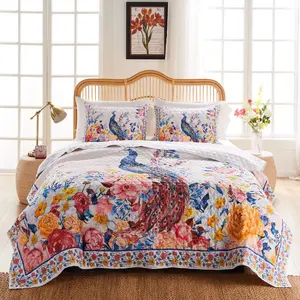 Greenland Home Fashions Huntington 3-Piece Vintage Bohemian Full/Queen Quilt Set