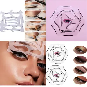 2sheets Reusable Eyeliner & Brow Stencil Set, Multi-Function Makeup Guide Cards for Smoky Effects, Beginner & Professional Ocular Makeup Tool, Beauty Enthusiast Essential Kit, Makeup Tools Kit