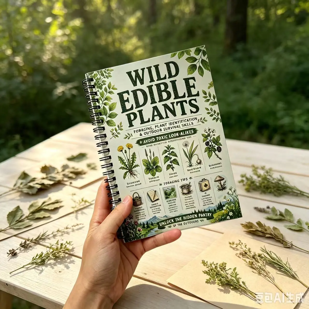 Wild Edible Plants Foraging Notebook: Plant Identification & Outdoor Survival Skills, Avoid Toxic Look‑Alikes, Unlock The Hidden Pantry