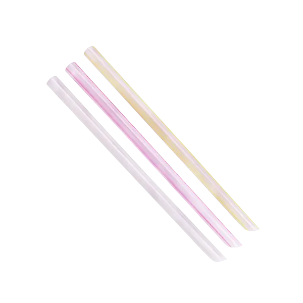 [1,600 ct] 9" Boba Straws (10 mm) | Unwrapped | Mixed Stripes