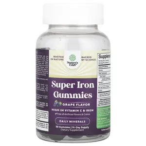Nature's Craft Super Iron Gummies, Grape, 30 Gummies