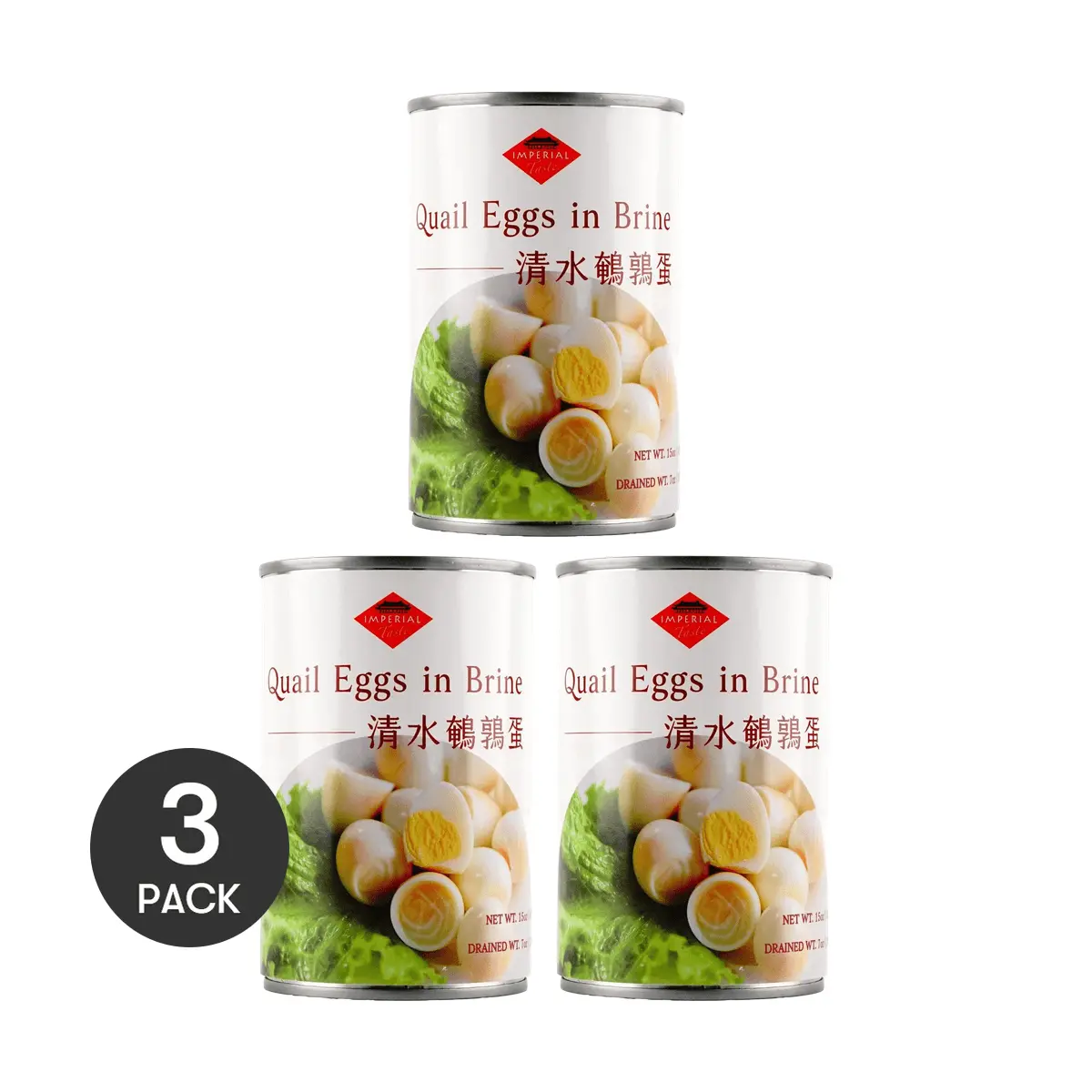 IMPERIAL TASTE Taiwanese Quail Eggs - 3 Pack, 425g Each | Ready-to-Eat Hot Pot Ingredients