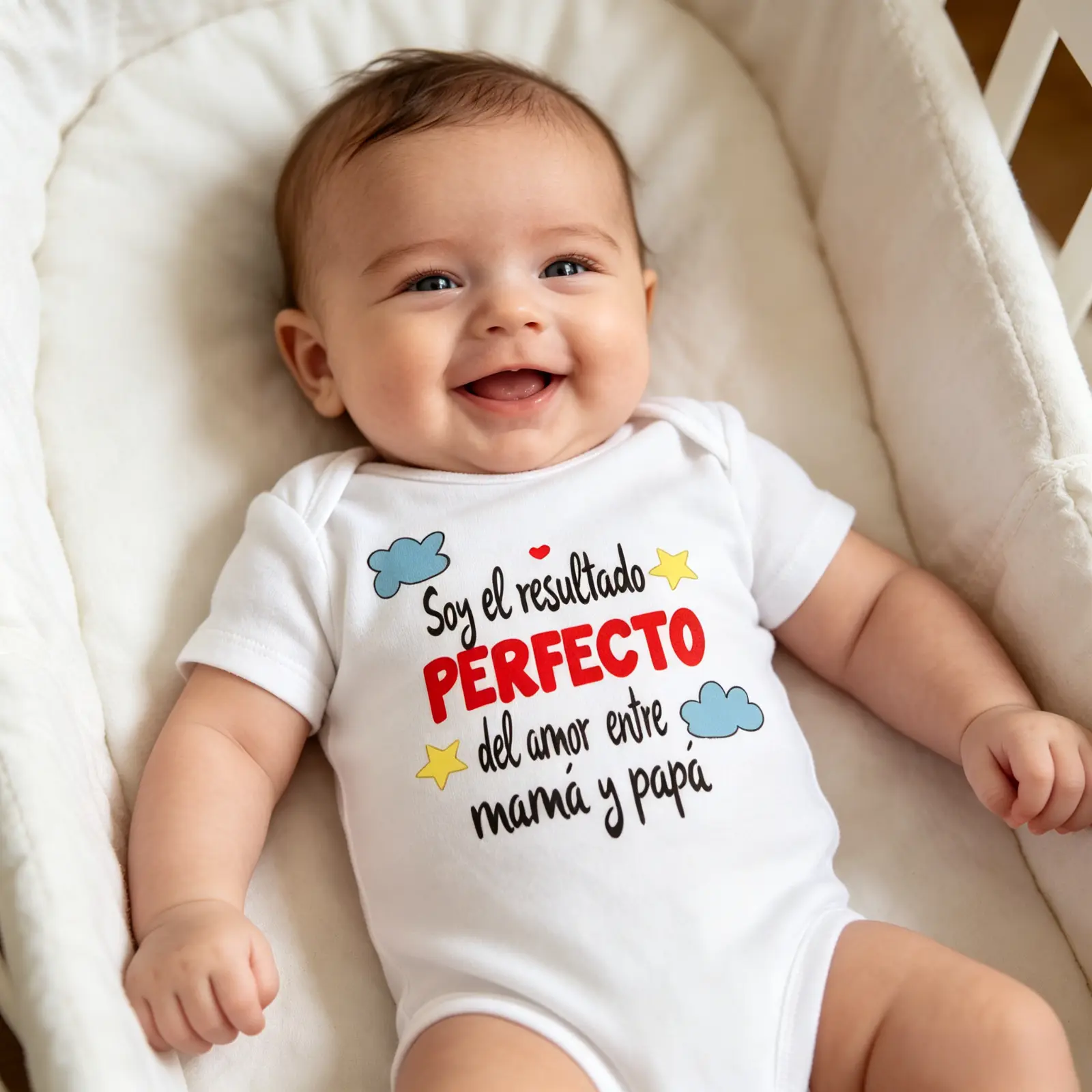 Funny Spanish Printed Baby Bodysuit Newborn Short Sleeve Romper Cute Boys Girls Outfits Toddler Summer Clothes Infant Jumpsuit