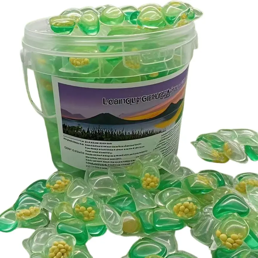 1 barrel of 60pcs five-in-one camellia fragrance laundry beads, washing capsules, Laundry Pods, Detergent ball, containing fabric softener, with protecting clothes, removing sweat stains, removing odor, lasting fragrance Laundry Products, Home Goods