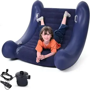 Sensory Rocker Chair for Kids, 42” x 42” x 46” Air Cloud Rocker, Inflatable Sensory Chair for Autistic ADHD Child, Indoor/Outdoor Toddler Rocking Chair-Includes Air Pump and Repair Kit