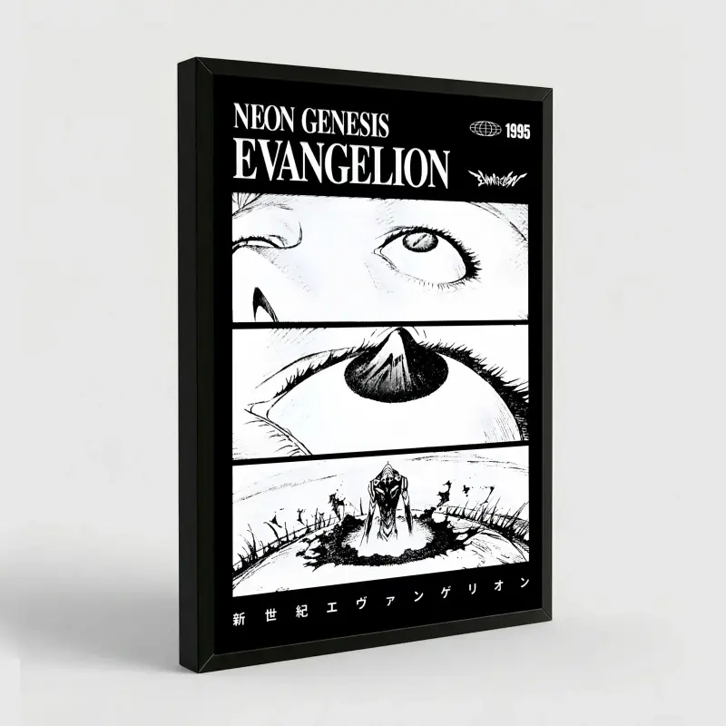 Neon Genesis Evangelion 2D Poster - Iconic 90s Mecha Scene Artistic Print, Waterproof Home Decor, Minimalist Wall Art Supply, Picture Image Prints, Home Supplies