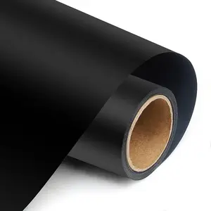 Black Heat Transfer Vinyl - 12 x10, Iron on Vinyl HTV Vinyl for Cricut Air or Maker(Matte Black)