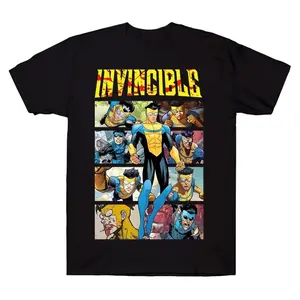Invincible Animated Superhero Graphic T-Shirt, Premium Soft Cotton Crew Neck Tee, Retro Acid Washed Oversized Fit, Y2K Grunge Streetwear Style, Casual Daily Lifestyle Wear, Trendy Pop Culture Apparel, Stylish Unisex Fashion Top for Adult Superhero Fans