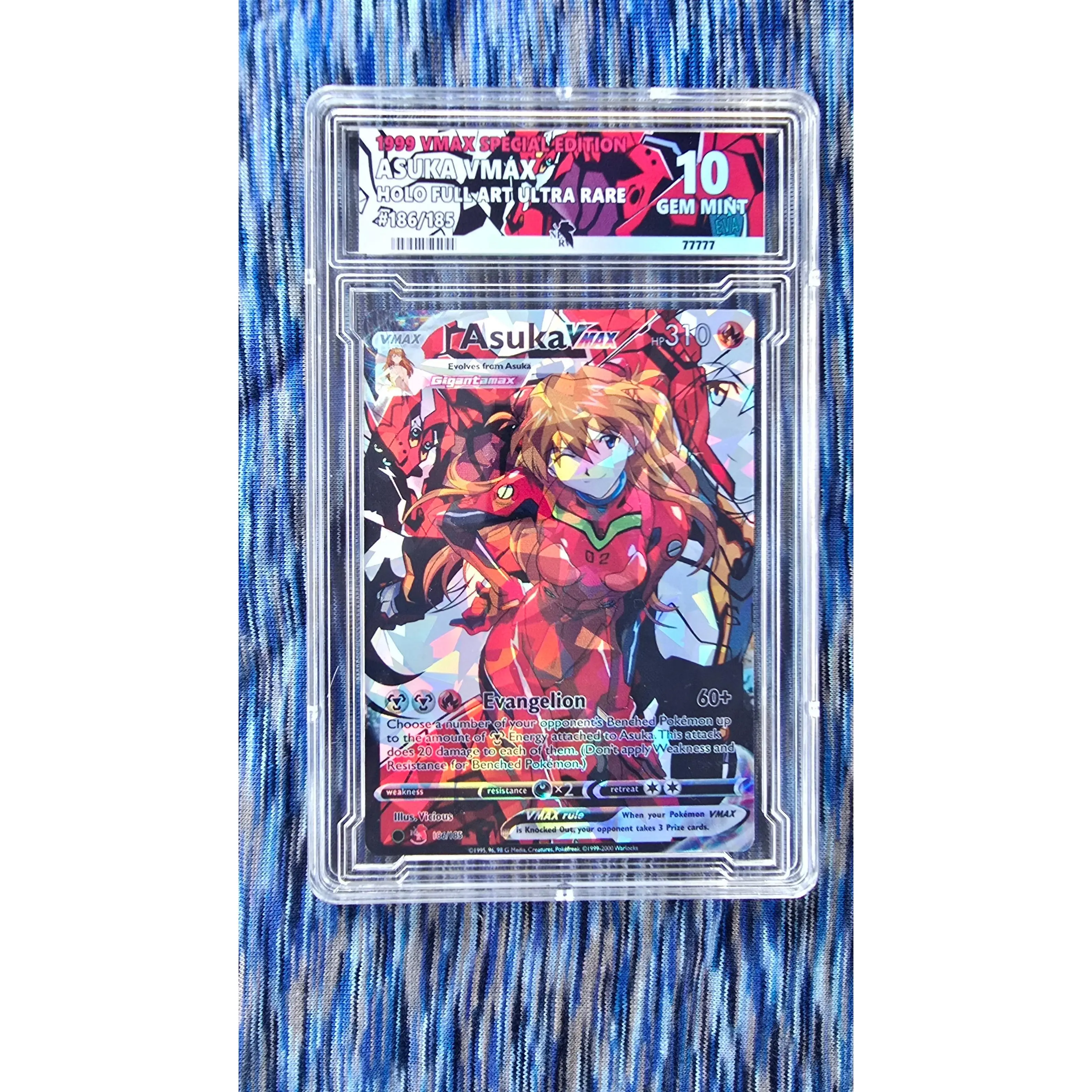 Asuka Langley Pokemon Card w/ Custom Slab