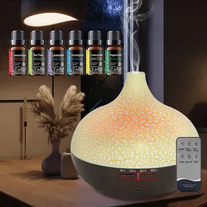 Crack Color Humidifier Essential Oil Diffuser, Aromatherapy Lamp, 7 LED Colors, Air Spray, Ultrasonic Quiet Operation
