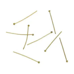 200pcs Raw Brass Ball Head Pins, Unplated/Uncoated, 0.8mm/20 Gauge, Size Selections: 22/26/30/35/40/50mm