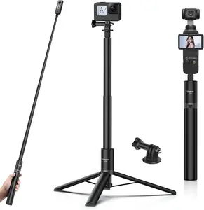 59In Invisible Selfie Stick Tripod for Insta360 X5/X4/X3/ONE X2/GO 3S/Dji Osmo 360, ULANZI TT52 Extension Pole Adjustable Waterproof Handle Grip for Gopro, DJI Osmo Pocket 3 Action 5 Pro/4 JUSMO