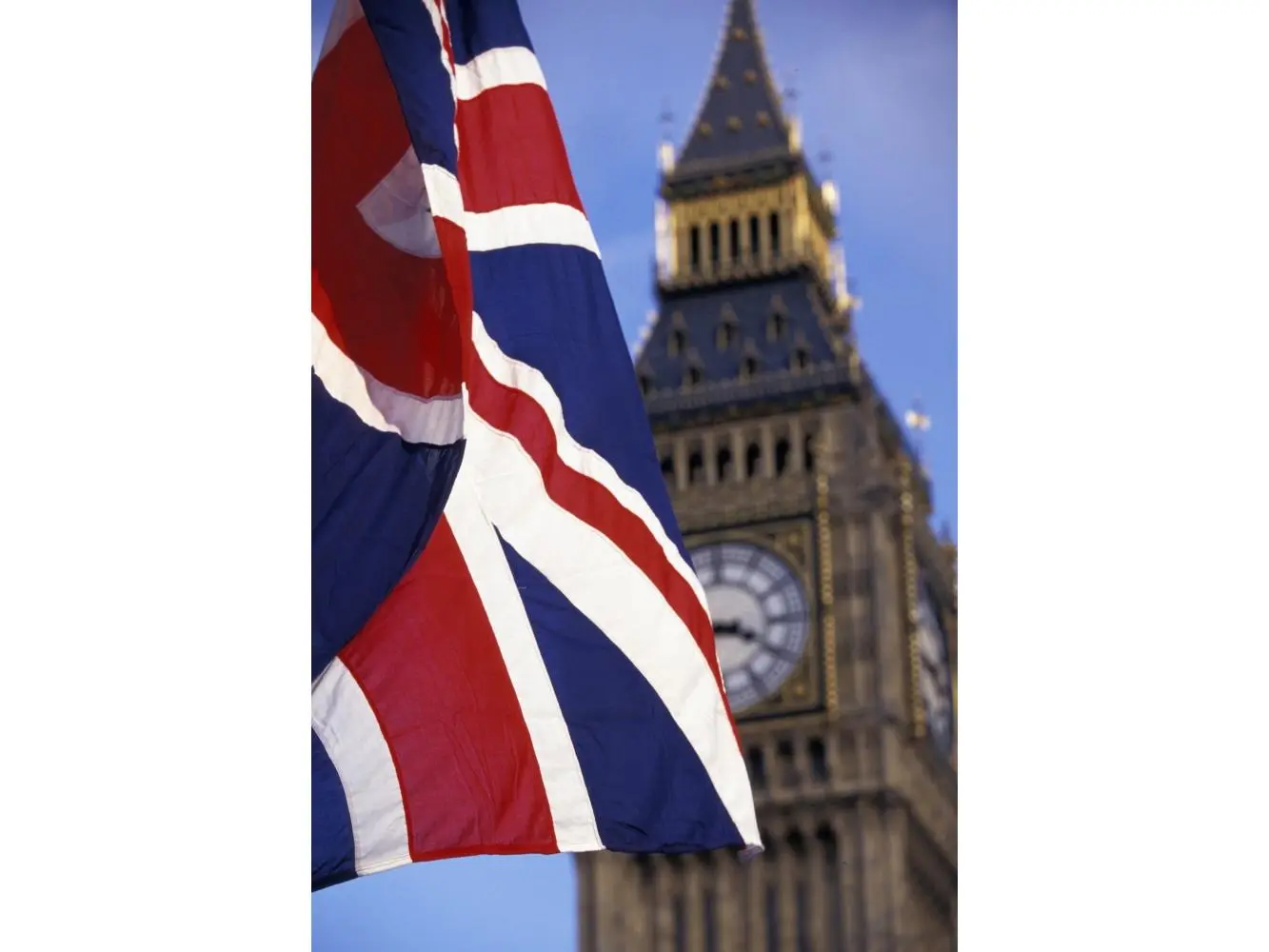 Union Flag & Big Ben Flag & Clock Artistic Photo Poster Print, 24x36 in Large Home Decor, Ideal Gift for Room - Home Supplies