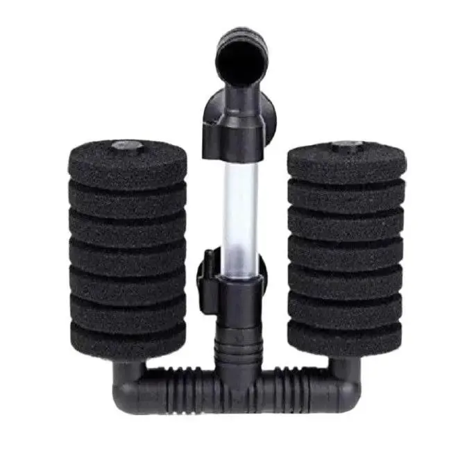 JAJALE 8pcs Small Double Head Bio-Sponge Filters AD-2831 for 10 Gallon Tanks Mechanical & Biological Filtration with 3/16" Aquarium Tubing