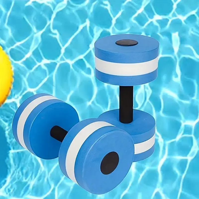 2-Pack Water Yoga Fitness Barbell, Floating Eva Dumbbells for Swimming, Aquatic Workout, Pool Exercise, Unisex Swim Gear, Pe Material