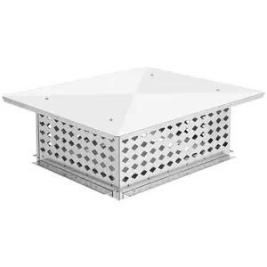 GARVEE Chimney Caps: 304 Stainless Steel Fireplace Covers with Adjustable Metal Strips, Screws & Gloves, Available in Multiple Sizes (13" x 17" to 17" x 29")