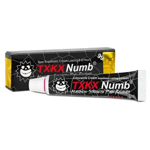 TXKX Numb 99.9% Maximum Strength Numbing Cream 10g | 6-8 Hours Long-Lasting Pain Relief for Tattoo, Piercing, PMU, Laser & Hair Removal